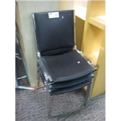 3 Black Stacking Chairs