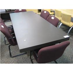 8' Dark Brown Boardroom Table