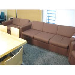 Burgandy 3 Piece Sofa Set