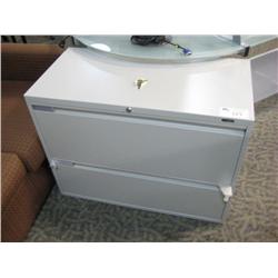 Grey Global 2 Drawer Lateral File Cabinet