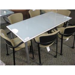Glass Top Conference Table