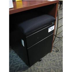 Black Mobile Cushion Top File Pedestal