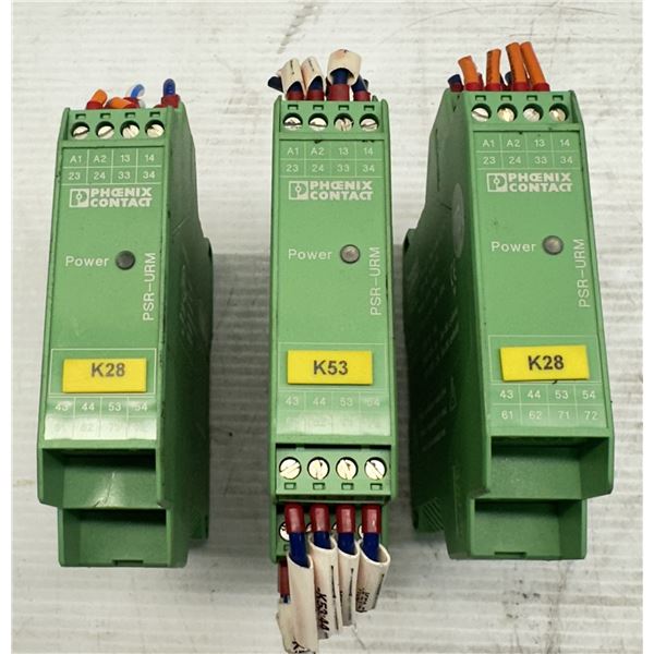 (3) Phoenix Contact #29 63 747 / PSR-SCP-24UC/URM/5X1/2X2 Modules