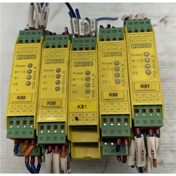 (5) Phoenix Contact #29 63 94 1 / PSR-SPP-24UC/ESA4/3X1/1X2/B Safety Relays