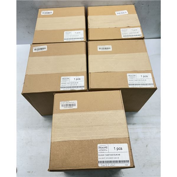 Lot of (5) Mencom Corporation #DUNGF-74457X45-48 & #DUNGF-7447X45-RJ45-48 Panel Interface Connectors