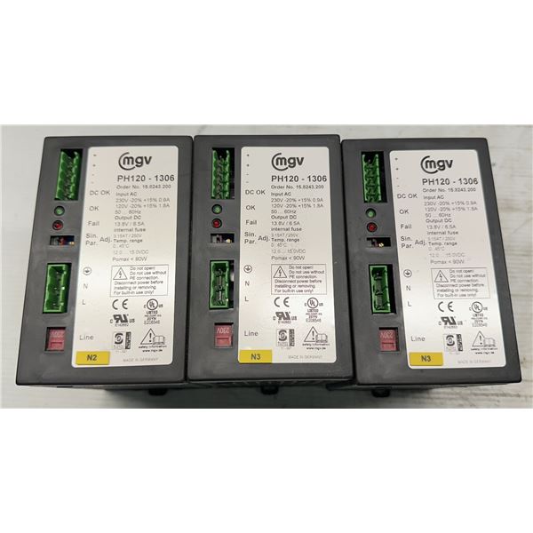 (3) mgv #PH120-1306 Power Supplies