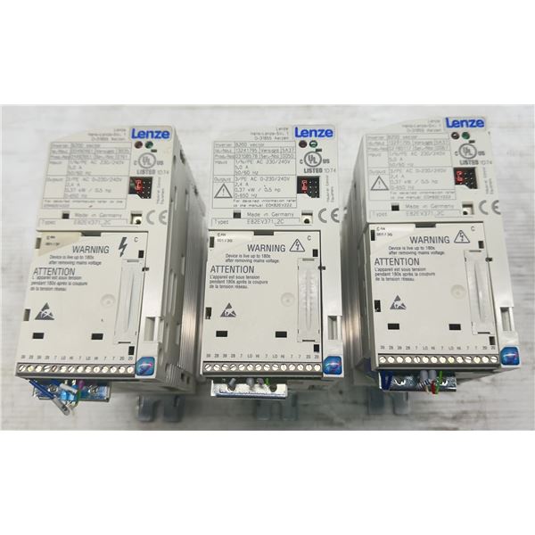 (3) Lenze #13241795 / 8200 Vector Inverters