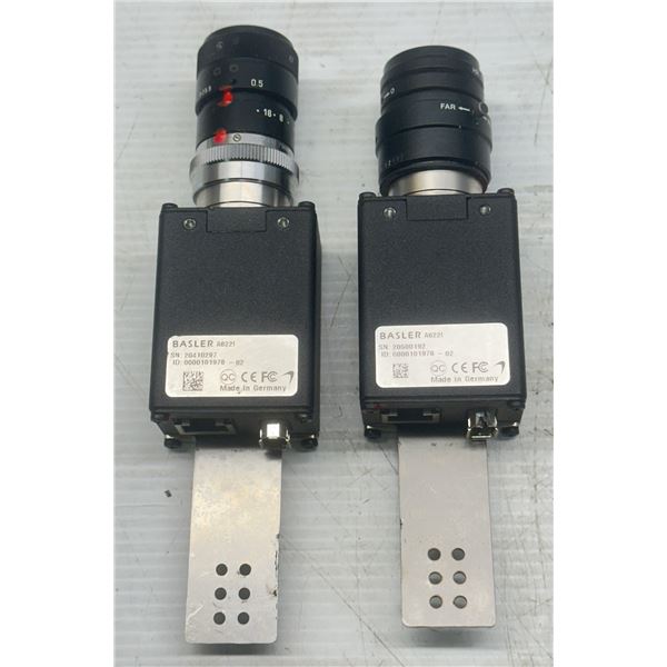 (2) Basler #0000101976-02 Machine Vision Cameras w/Lenses