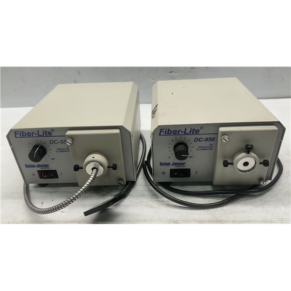 Lot of (2) Dolan-Jenner #DC950H & #DC950HB Fiber-Lite Regulated Fiber Optic Illuminators