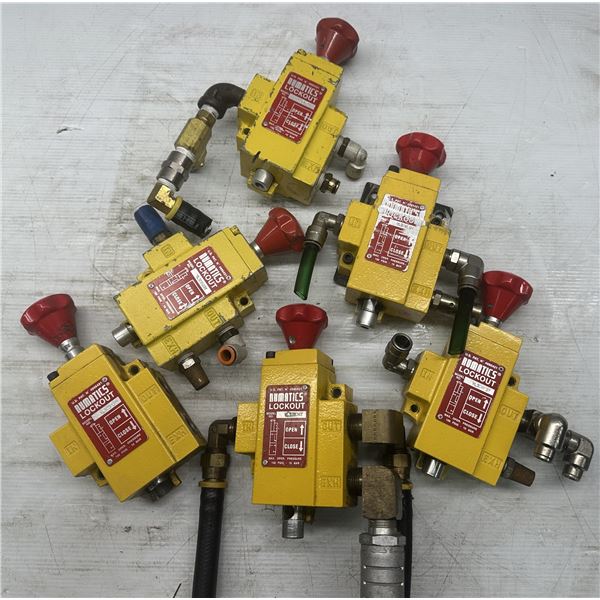 Lot of (6) Misc. Numatics Lockout Units