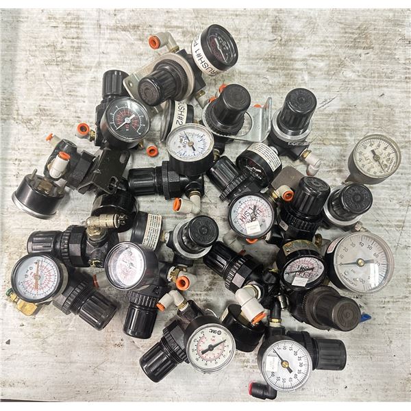 Lot of Misc. Norgren Regulators w/Gauges