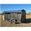 Image 4 : 1985 KEEN 16 FT. T/A  LIVESTOCK TRAILER