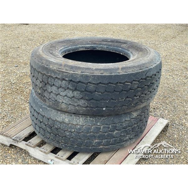 (2) GOODYEAR 385/65R22.5 TIRES