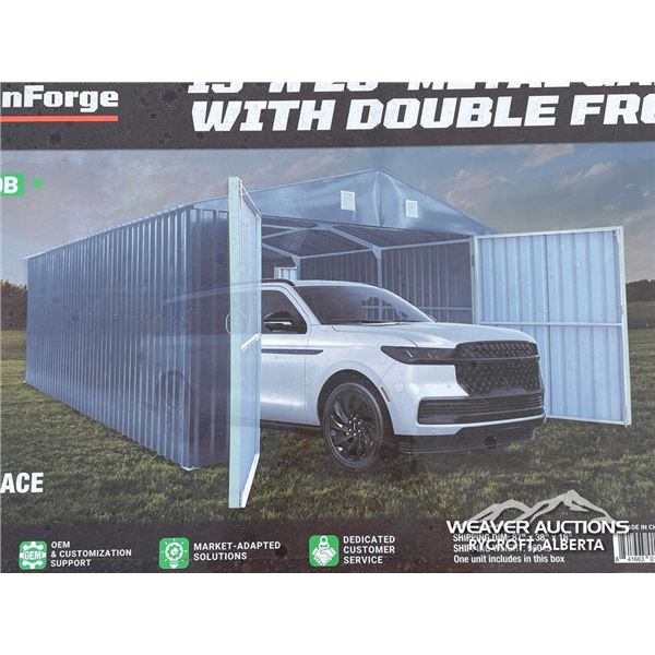 TMG 13 X 20 FT. METAL GARDEN SHED