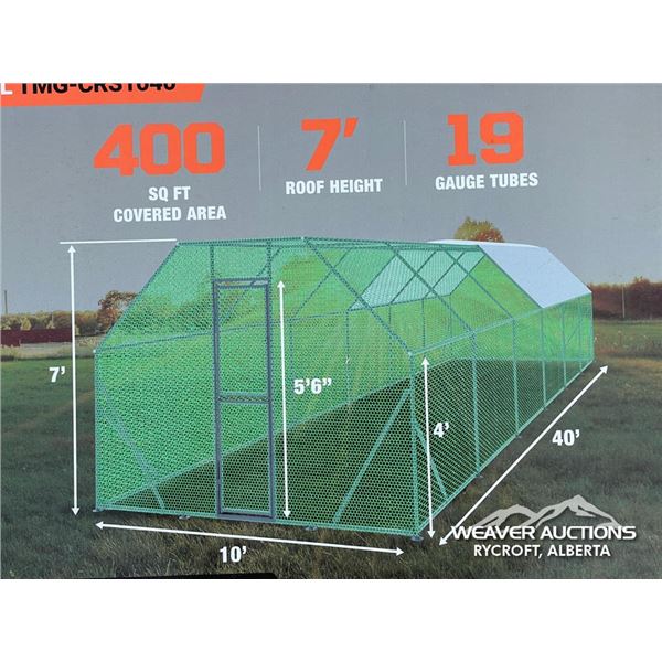TMG 10 X 40 FT. WIRE MESH CHICKEN SHELTER