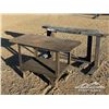 Image 1 : METAL SAW HORSES W/STEEL WORKBENCH