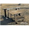 Image 2 : METAL SAW HORSES W/STEEL WORKBENCH