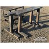 Image 5 : METAL SAW HORSES W/STEEL WORKBENCH
