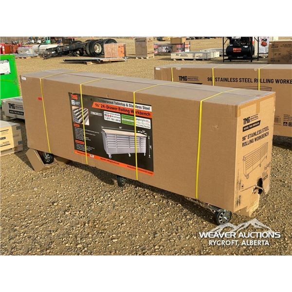 TMG 96 IN. 24 DRAWER ROLLING WORKBENCH