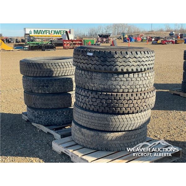 (9) 11R22.5 TIRES