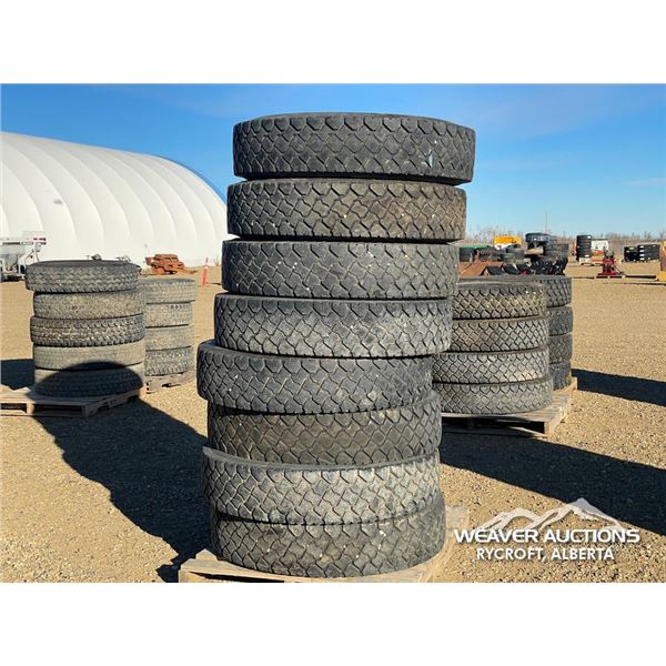 (8) 11R24.5 TIRES