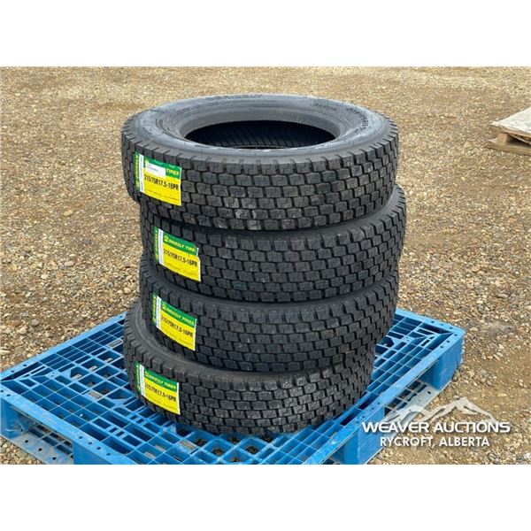 (4) GRIZZLY 215/75R17.5 TIRES