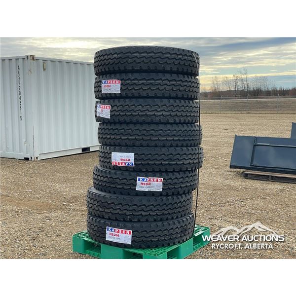 (8) KAPSEN 11R24.5 TRUCK TIRES