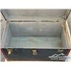 Image 12 : ANTIQUE STEAMER TRUNK & SUITCASE