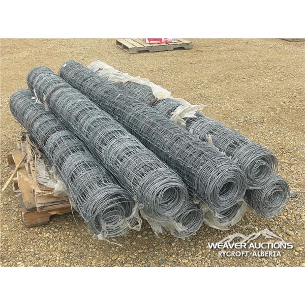 (7) ROLLS OF GALVANIZED WIRE FENCE