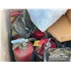 Image 8 : FIRE EXTINGUISHERS W/MISC SHOP ACCESSORIES