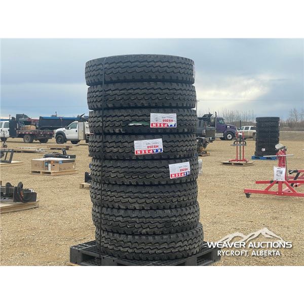 (8) KAPSEN 11R24.5 TRUCK TIRES