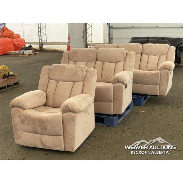 RECLINING SOFA W/LOVESEAT & CHAIR