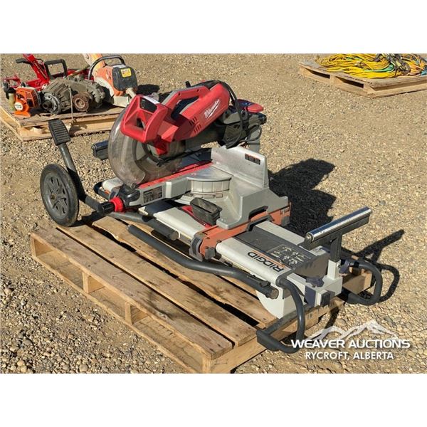 12 IN. MILWAUKEE MITER SAW & RIGID STAND
