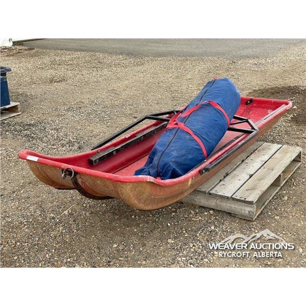 FIBERGLASS SKIDOO SKIMMER W/TENT