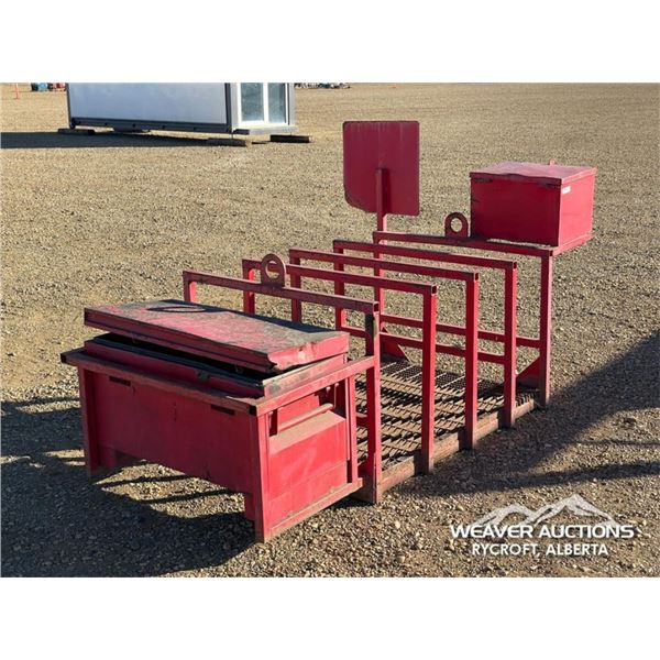 SCREEN RACK W/TOOL BOX