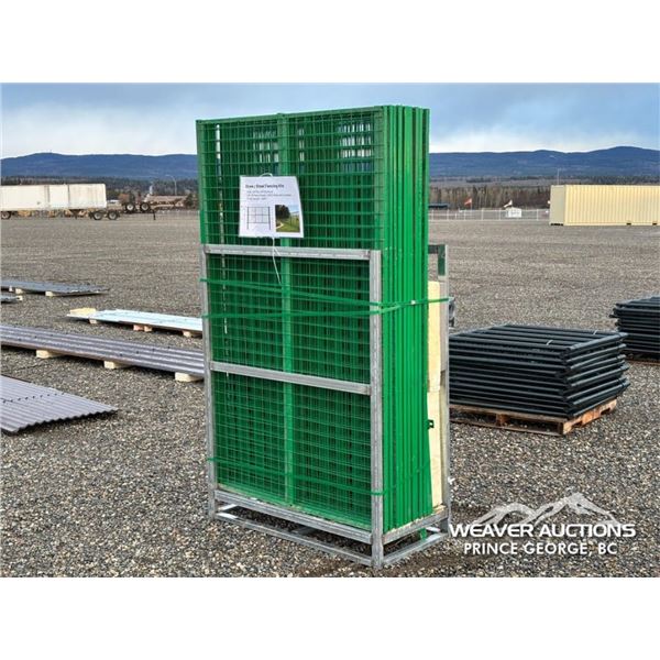 GREEN STEEL FENCING