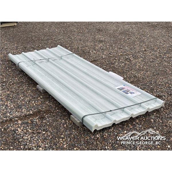 (30) 8 FT. POLYCARBONATE CORRUGATED ROOFING PANELS