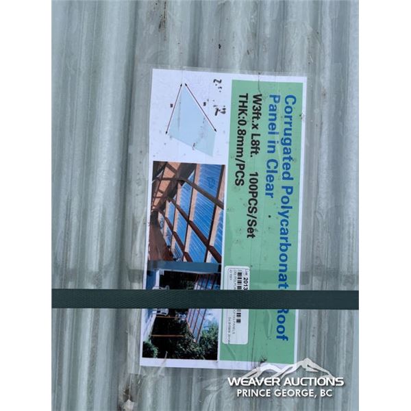 (30) 8 FT. POLYCARBONATE ROOFING PANELS