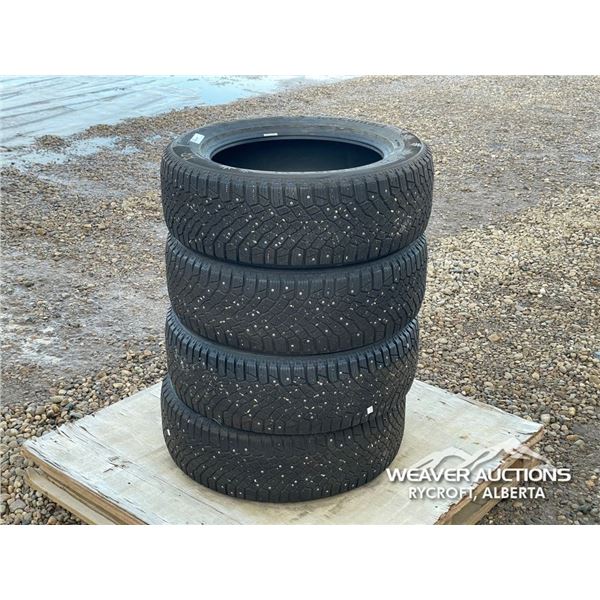 (4) CONTINENTAL 225/60R18 STUDDED TIRES