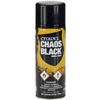 Image 1 : 1 Games Workshop Citadel Colour - Chaos Black Model Paint; Primer/Undercoat Spray - 280g - New