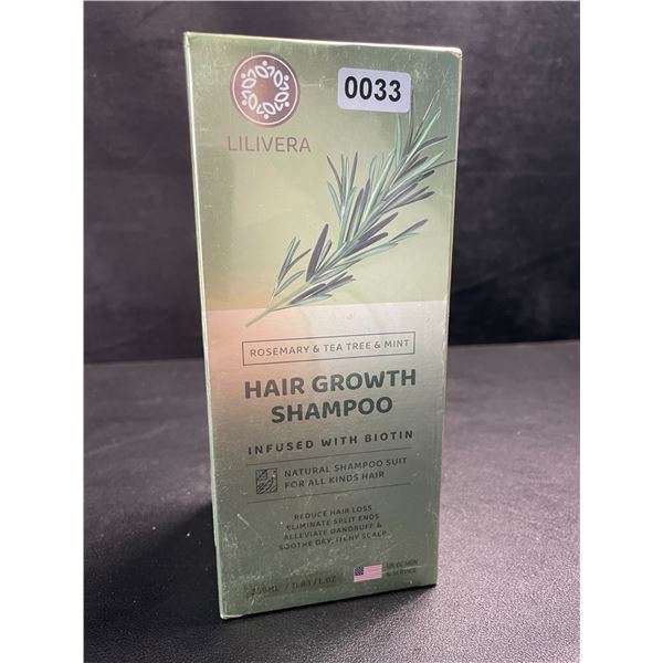 1 Lilivera Hair Growth Shampoo Infused w/ Biotin (250ml) Reduces Hair Loss/Dandruff/Split Ends; New