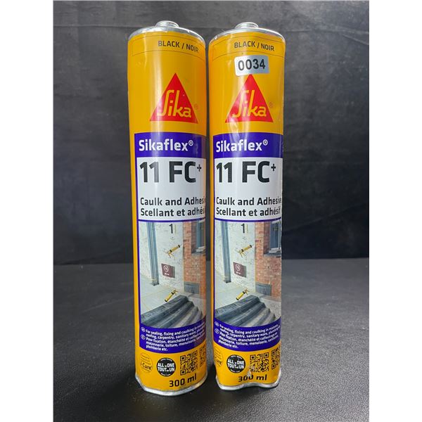 2 Sikaflex 11FC+ Caulking and Adhesive - 300ml - Black - New