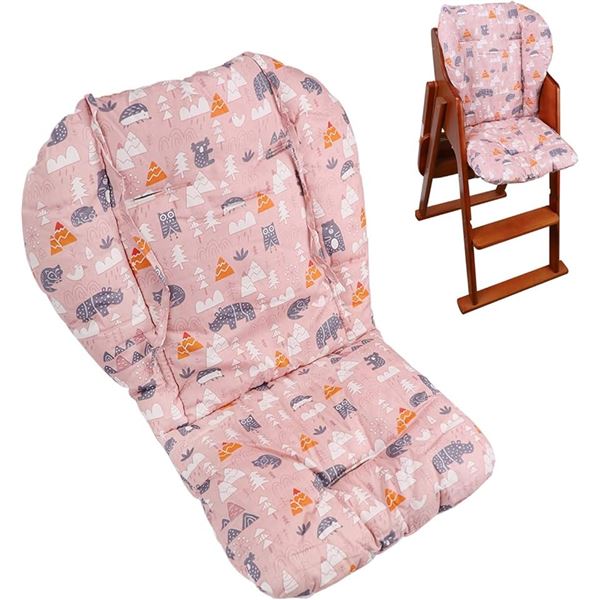 1 Baby High Chair Cushion - Thick Pad for Baby High Chairs - Pink - New