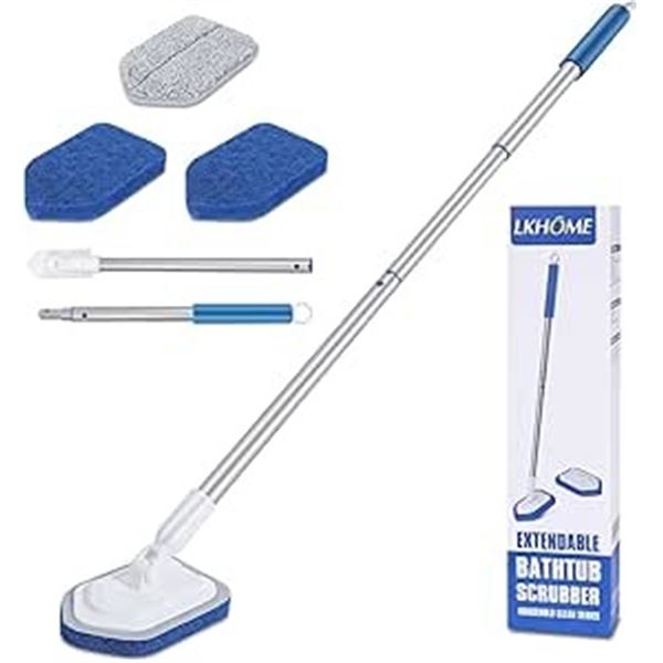 1 Extendable Bathtub/Tile Scrubber with Telescoping Rod (42" Length) - New