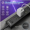 Image 2 : 2-Pack of Power Strips/Power Bars w/1x USB-C Port & 2x USB-A Ports - 5FT Length Each - Black - New