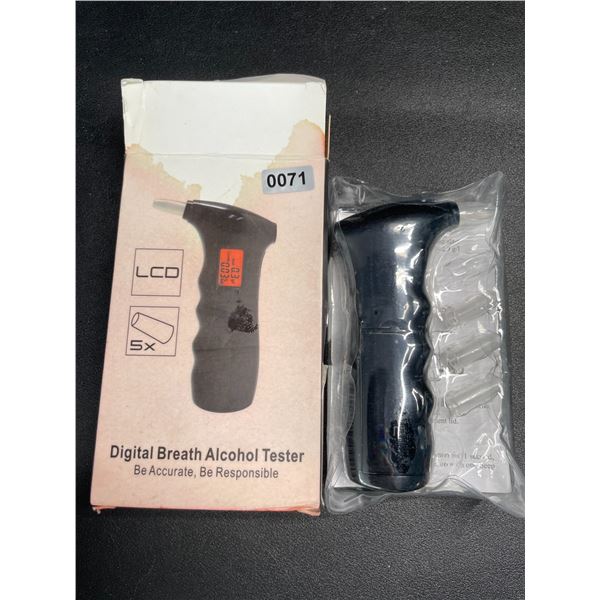 1 Digital Portable Breathalyzer/BA Tester Device - New (Damaged Box - See Photos)