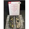 Image 2 : 1 Set of Gold/Black Pikachu Pokemon Design Joycon Controllers for Nintendo Switch - New