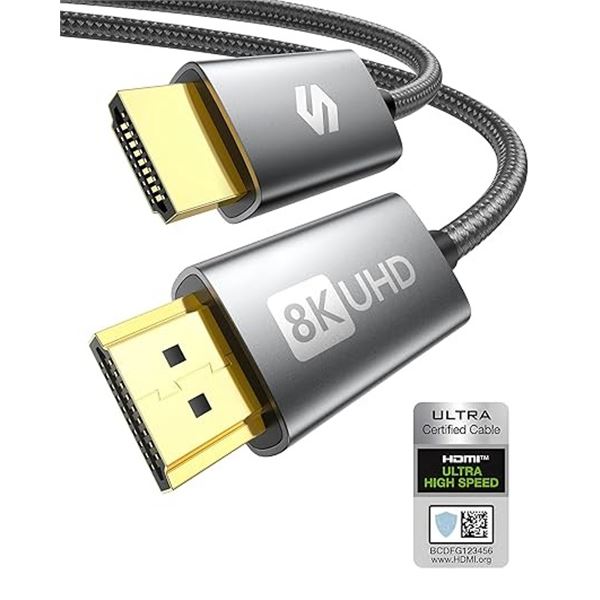 1 Silkland 8K HDMI Cable - 2.1 Cable/10FT Length High-Speed HDMI Cable - New