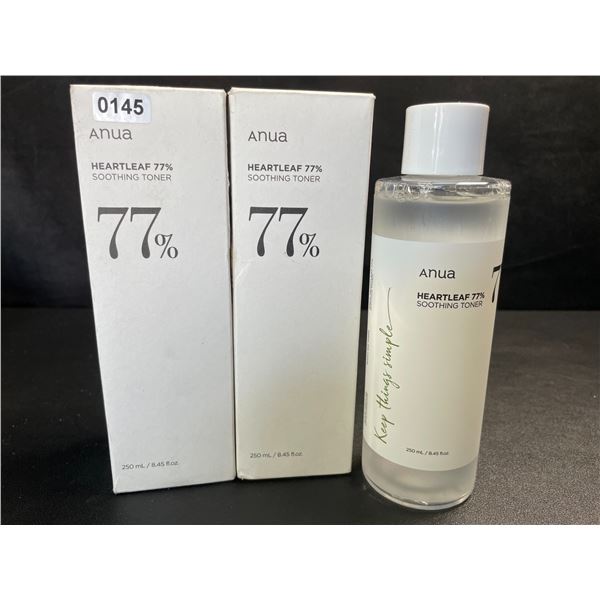 2 Anua Heartleaf 77% Soothing Toners - 250ml - Calms Irritated/Sensitive/Acne-Prone Skin - New