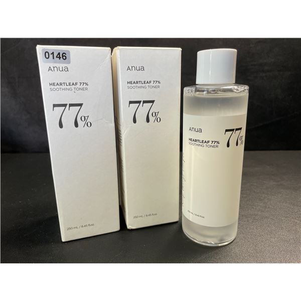 2 Anua Heartleaf 77% Soothing Toners - 250ml - Calms Irritated/Sensitive/Acne-Prone Skin - New